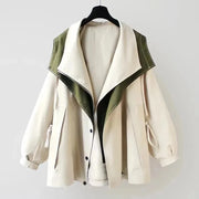 Damen Regenjacke mit Kapuze und Kordelzug