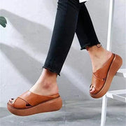 Leonie | Damen Gepolsterte Flache Sandalen Kreuzriemen
