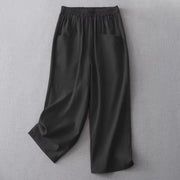 Damen Hose mit elastischem Bund und geradem Beinverlauf