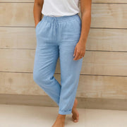 Damen Hose mit elastischem Bund und Kordelzug