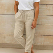 Damen Hose mit elastischem Bund und Kordelzug