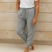 Damen Hose mit elastischem Bund und Kordelzug