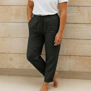 Damen Hose mit elastischem Bund und Kordelzug