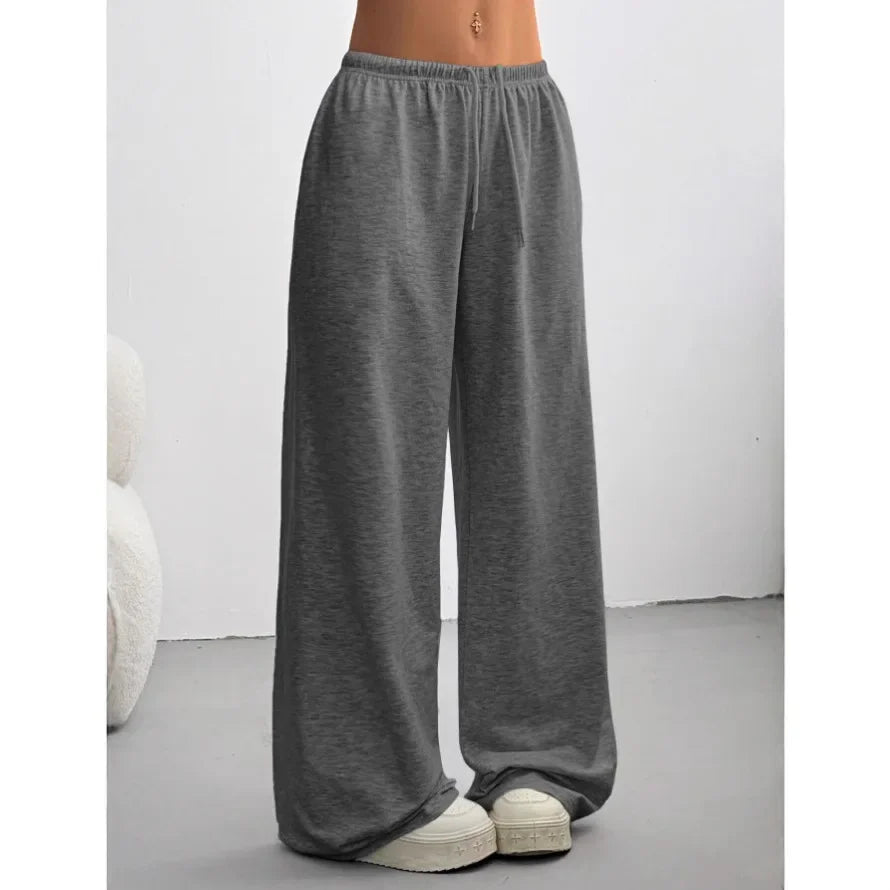 Damen Hose mit elastischem Bund und weitem Bein