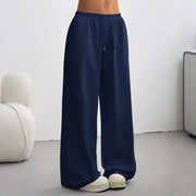 Damen Hose mit elastischem Bund und weitem Bein
