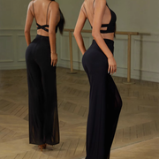 Damen Hose mit Überlappendem Rückendesign und Seiteneinsätzen