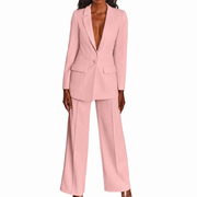 Damen Hosenanzug mit Longblazer und weitem Bein