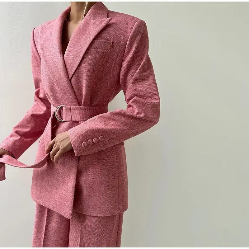 Damen Hosenanzug Set mit Korsett und Blazer