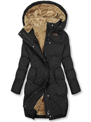 Damen Isolierte Winterjacke mit Kapuze und Taschen