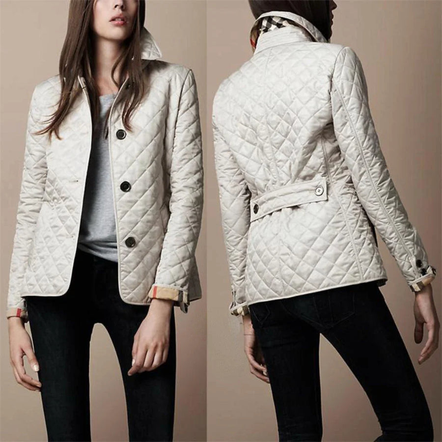 Elegante Damen Steppjacke mit Knopfverschluss