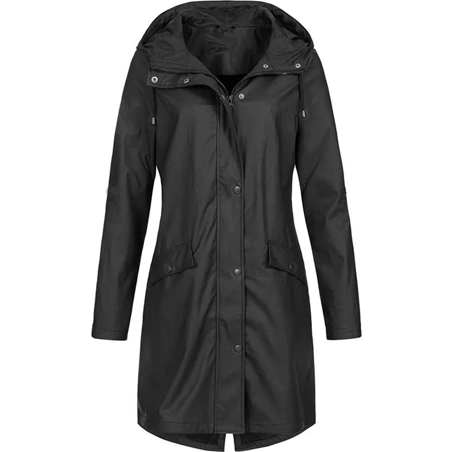 Damen Regenmantel mit Kapuze