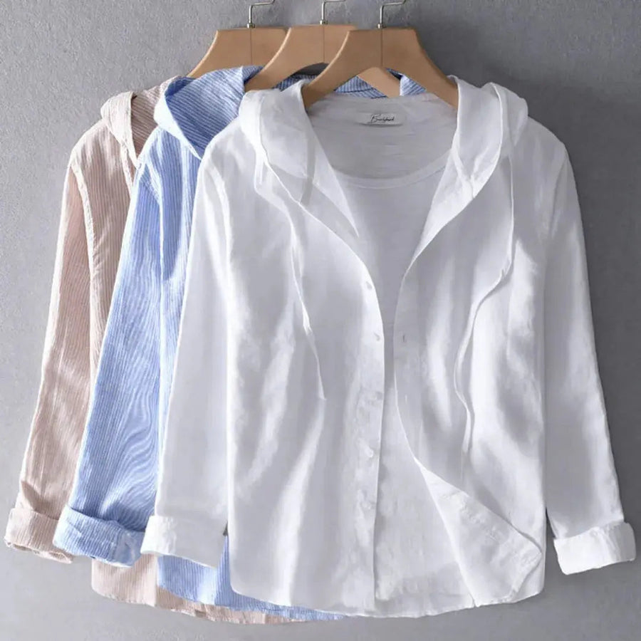 Damen Kapuzenshirt mit Knopfleiste