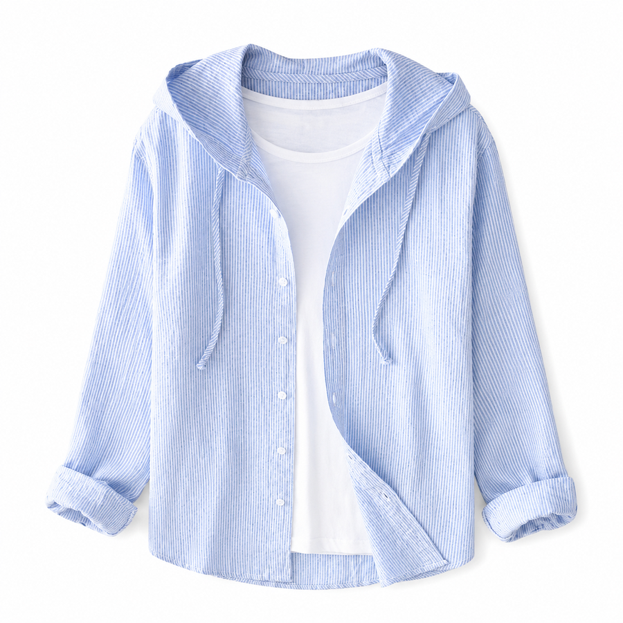 Damen Kapuzenshirt mit Knopfleiste