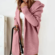 Oversize Damen Strickjacke mit Kapuze