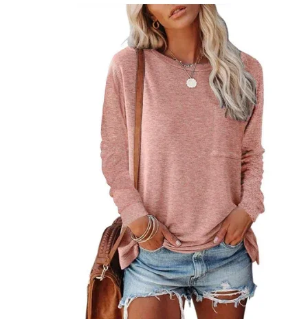 Damen Langarmshirt mit Rundhalsausschnitt