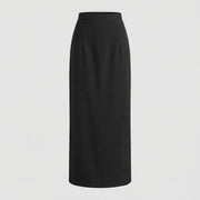 Damen langer Rock mit hohem Bund und gerader Silhouette