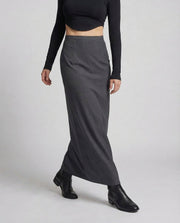 Damen langer Rock mit hohem Bund und gerader Silhouette