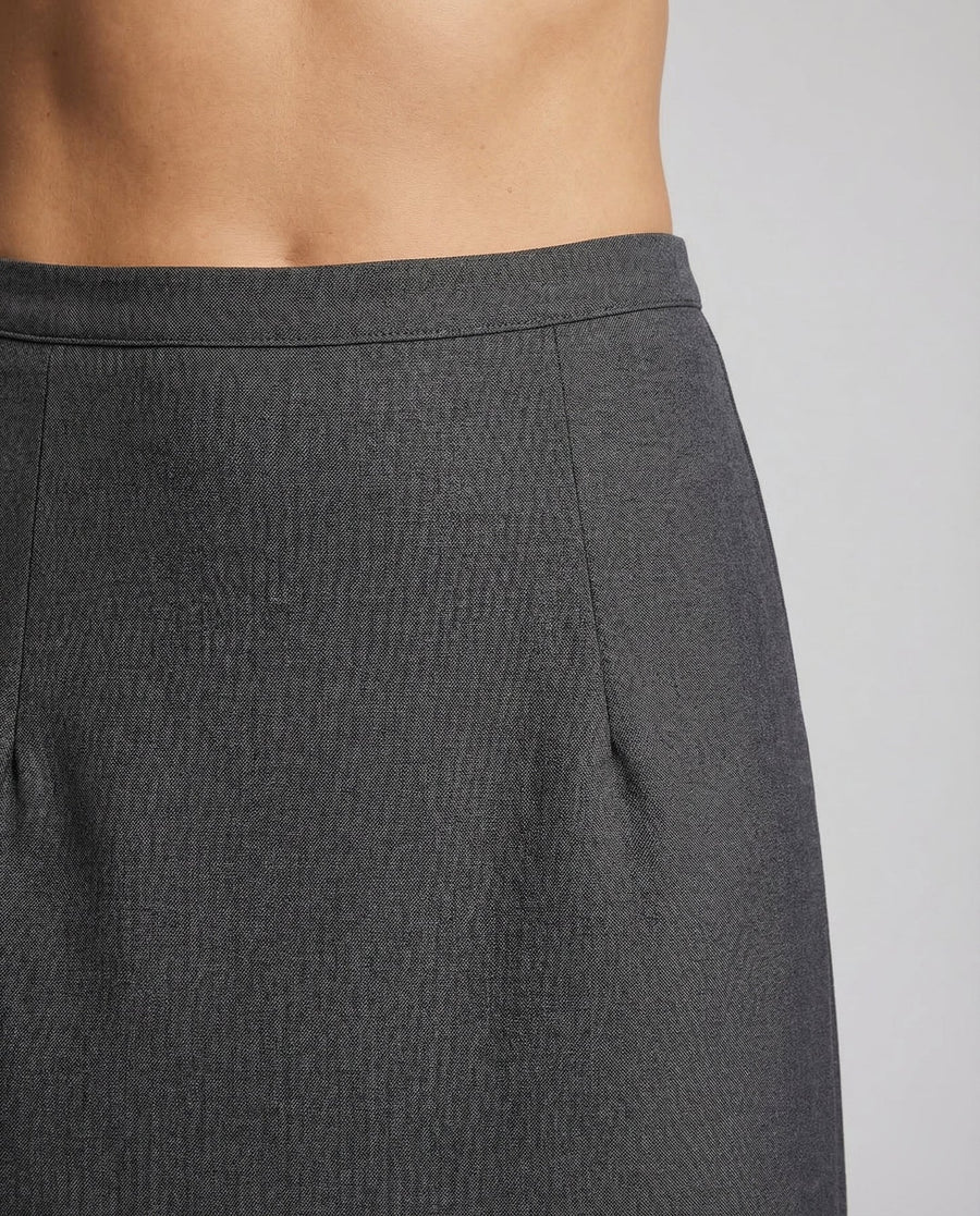 Damen langer Rock mit hohem Bund und gerader Silhouette