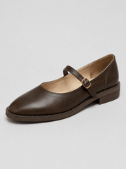 Damen Mary Jane Ballerinas mit niedrigem Absatz