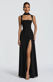 Katharina | Damen Maxi Kleid A-Linie Ärmellos Hochzeitsgast