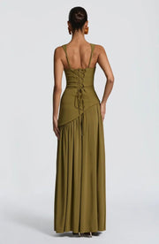 Katharina | Damen Maxi Kleid A-Linie Ärmellos Hochzeitsgast