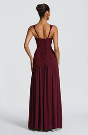 Katharina | Damen Maxi Kleid A-Linie Ärmellos Hochzeitsgast