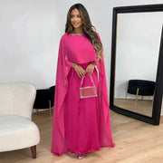 Damen Maxikleid mit Cape für elegante Abendveranstaltungen