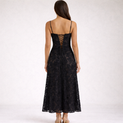 Damen Maxikleid mit Herz-Ausschnitt und Trägern