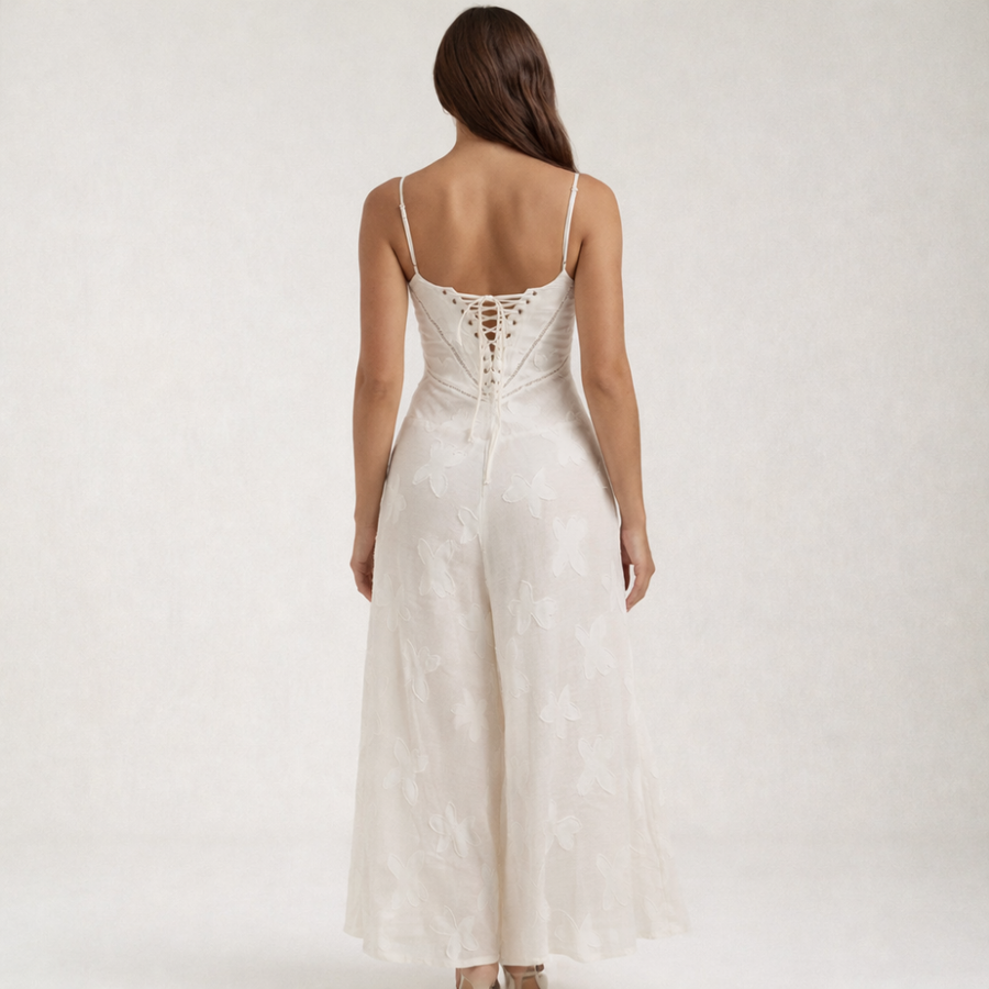 Damen Maxikleid mit Herz-Ausschnitt und Trägern