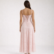 Damen Maxikleid mit Herz-Ausschnitt und Trägern