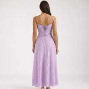 Damen Maxikleid mit Herz-Ausschnitt und Trägern