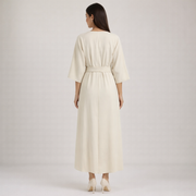 Damen Maxikleid mit Plissierter Taille