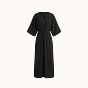 Damen Maxikleid mit Plissierter Taille