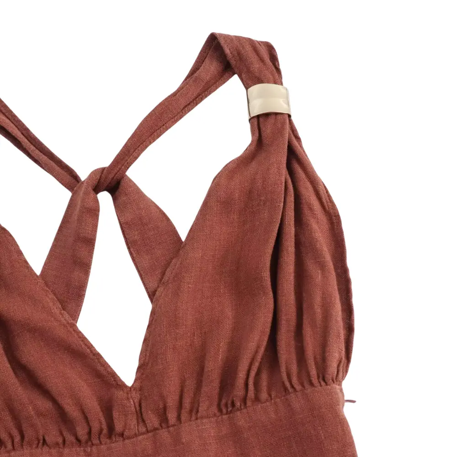 Damen Maxikleid mit Tiefem V-Ausschnitt