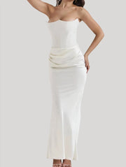 Damen Maxikleid trägerlos mit elegantem Design