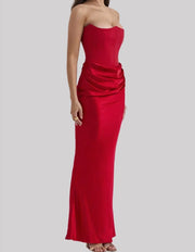 Damen Maxikleid trägerlos mit elegantem Design