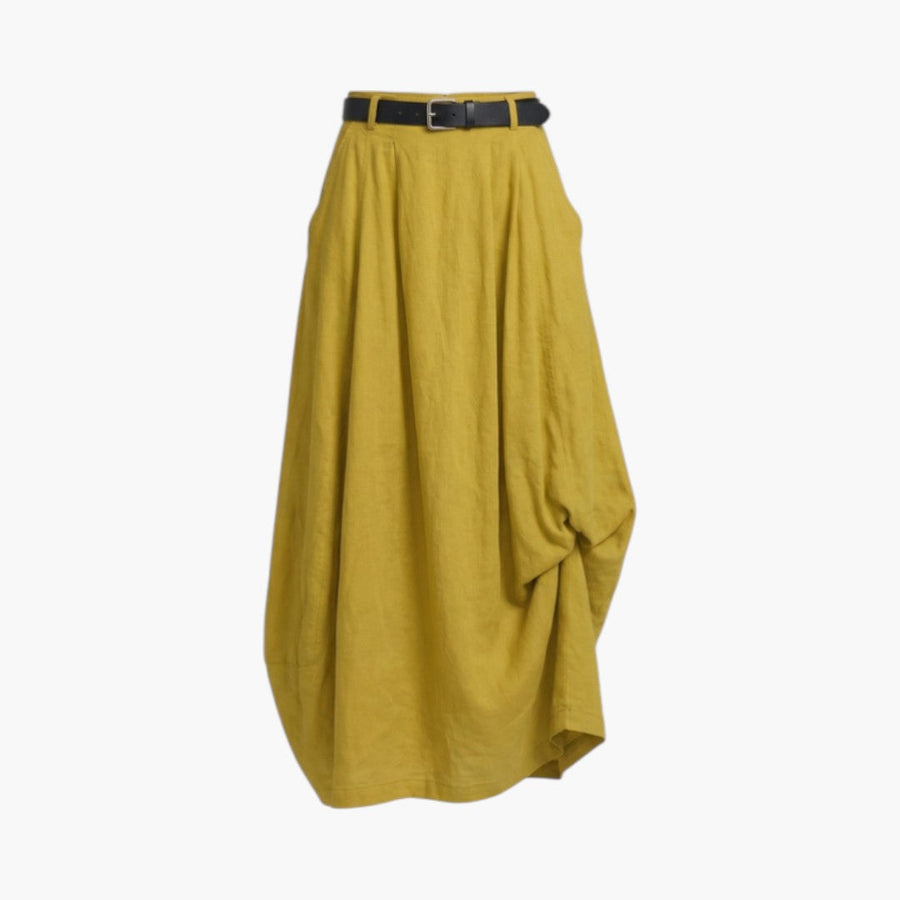 Damen Maxirock mit hohem Bund, Gürtelschlaufen und Seitentaschen