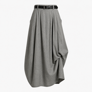 Damen Maxirock mit hohem Bund, Gürtelschlaufen und Seitentaschen