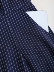 Damen Midi Kleid mit kurzen Ärmeln, Kragen, V-Ausschnitt und Gürtel