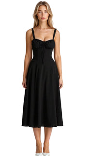 Damen Midikleid im Korsettstil mit Blumenmuster