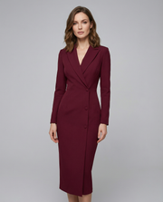 Damen Midikleid mit Reverskragen und Knopfleiste