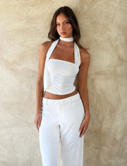 Damen-Oberteil mit asymmetrischem Halsband und One-Shoulder-Design