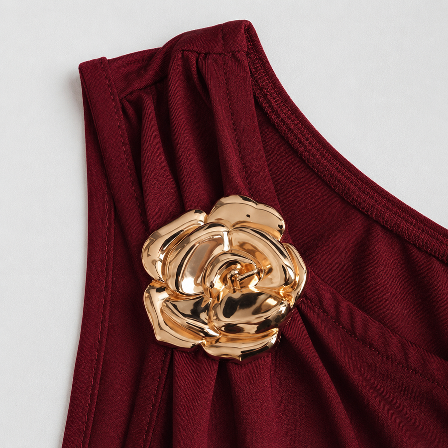 Damen One-Shoulder Minikleid mit Rüschen