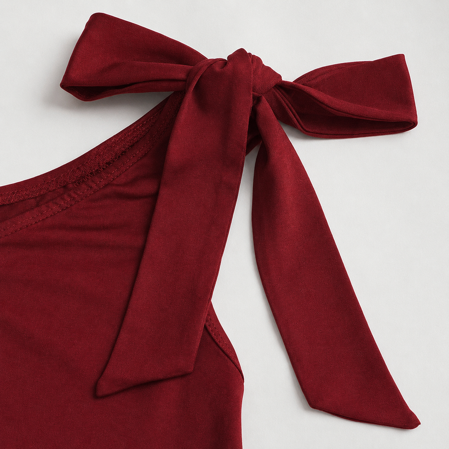 Damen One-Shoulder Minikleid mit Rüschen