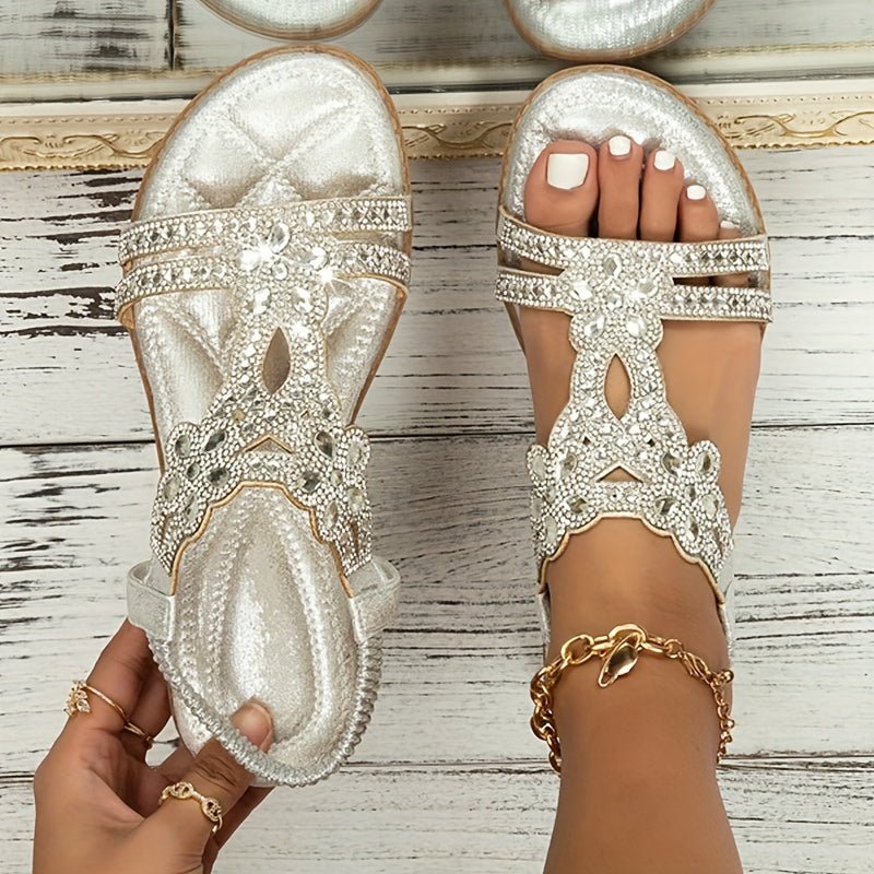 Katharina | Damen Orthopädische Boho Sandalen mit Strass