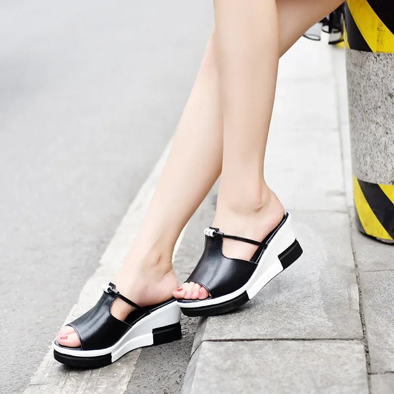 Johanna | Damen Orthopädische Keilabsatz Sandalen Gepolstert Komfort