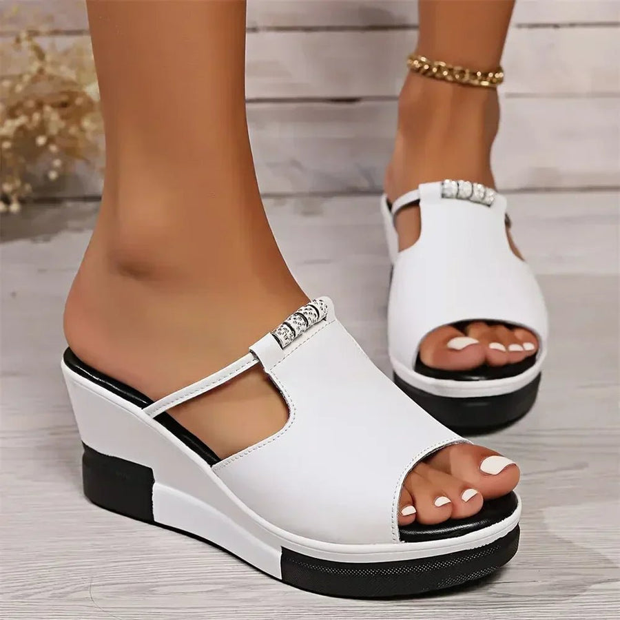 Johanna | Damen Orthopädische Keilabsatz Sandalen Gepolstert Komfort