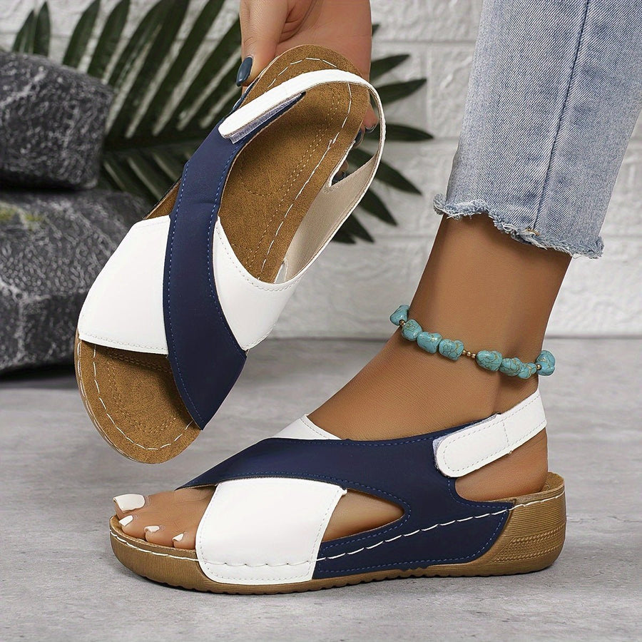 Emilia | Damen Orthopädische Keilabsatz Slingback Sandalen