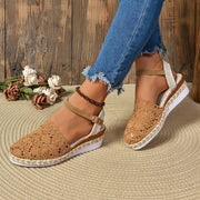 Amelie | Damen Orthopädische Sandalen Häkel-Design Verstellbar