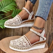 Amelie | Damen Orthopädische Sandalen Häkel-Design Verstellbar